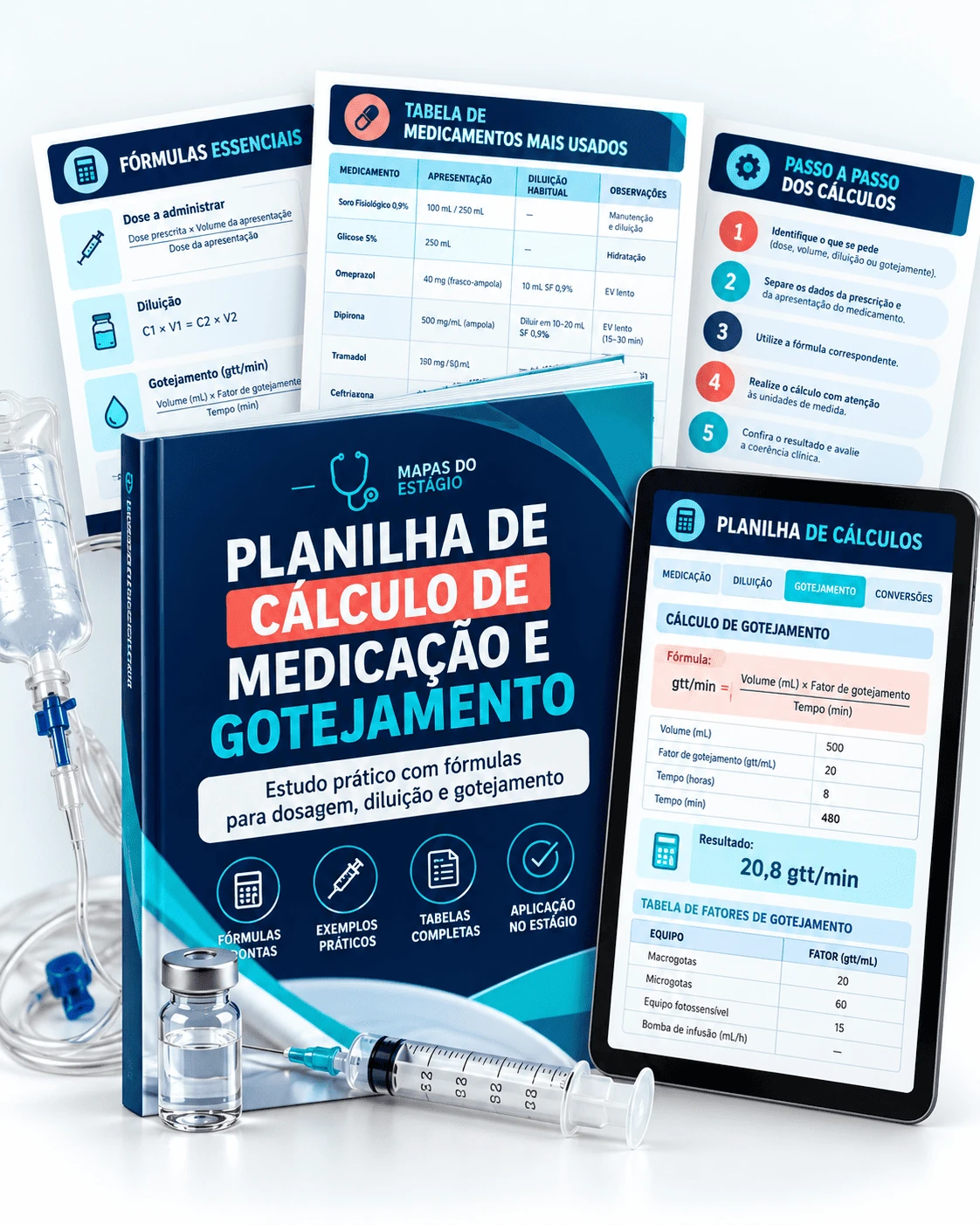 Planilha de Cálculo de Medicação e Gotejamento